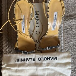 Manolo Blahnik 💯% Authentic Vintage pre-loved/EUC sexy Cheetah sandals -Size 36